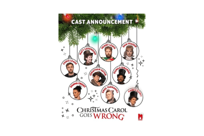 Mischief announces cast for its new festive fiasco Chirstmas Carol Goes Wrong by Henry Lewis, Jonathan Sayer and Henry Shields directed Matt DiCarlo