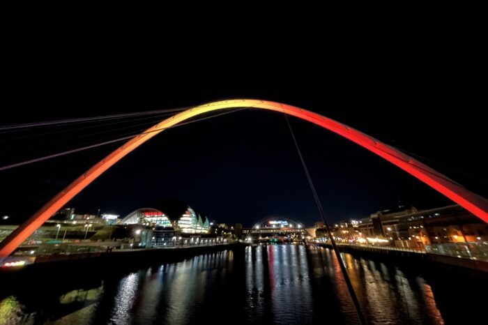 Millennium Bridge lights up for Miss Saigon at Newcastle Theatre Royal